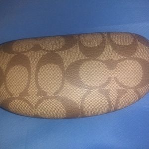 Brown Coach deep sunglass case